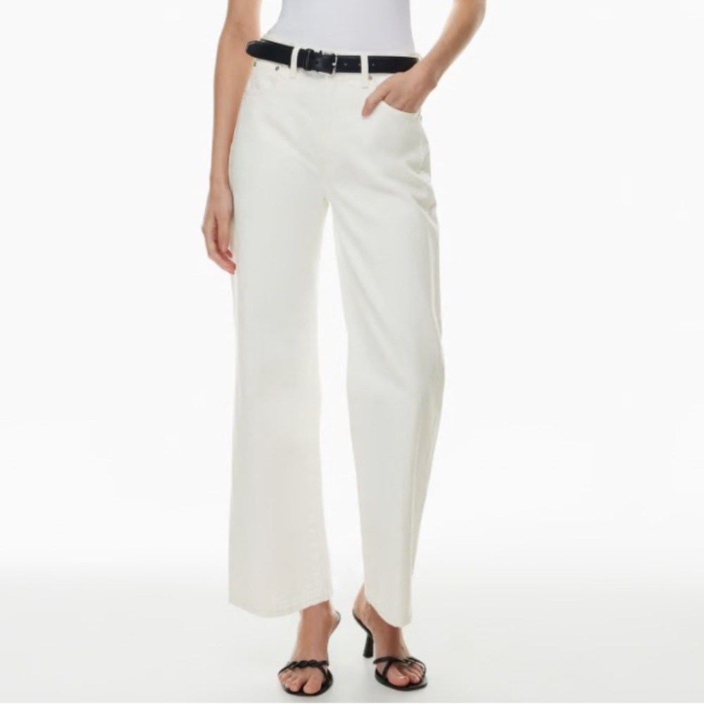 Aritzia Denim Forum Wide Leg Farrah Off White Jean Size 25